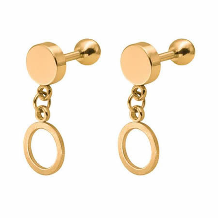 Trending stud earrings stainless steel jewelry birthday gift