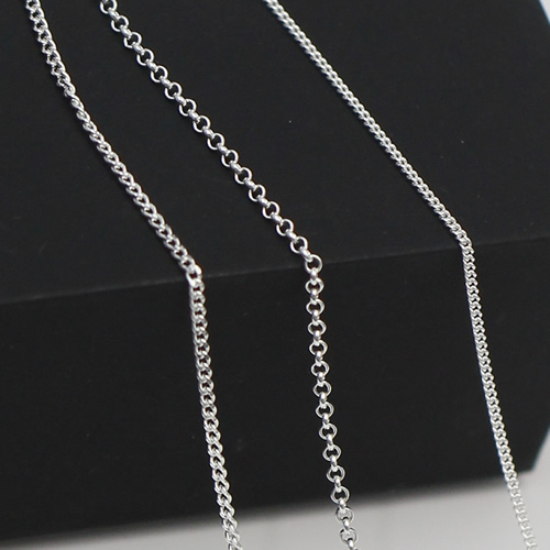 Sterling silver hollow rolo chain bulk chain for jewelry making