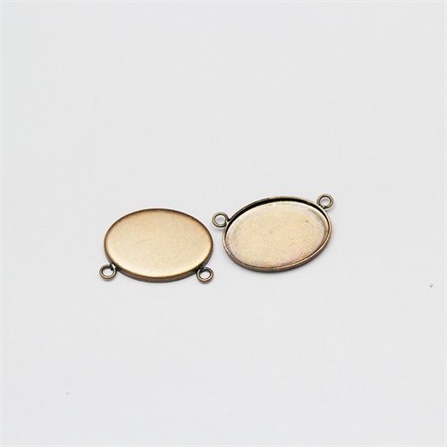 Connector Jewelry Connector Brass Rond with 2 Loops round rack plating lead-safe nickel-free hole:3mm