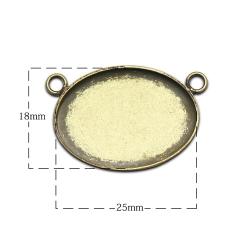 Connector Jewelry Connector Brass Rond with 2 Loops round rack plating lead-safe nickel-free hole:3mm