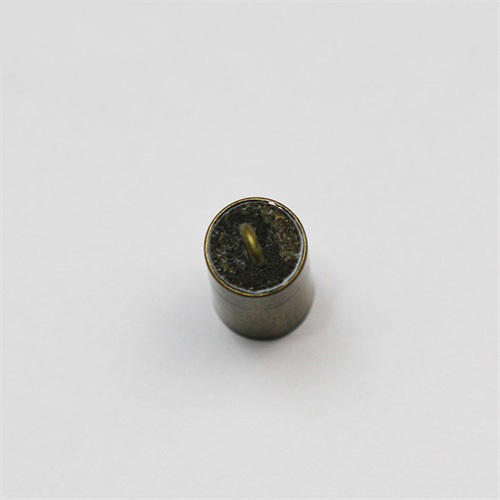 brass end cap, nickel-free,18.5mm long x 10mm wide.