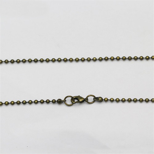 Brass Ball Chain Necklace  , Nickel-Free Lead-Safe,