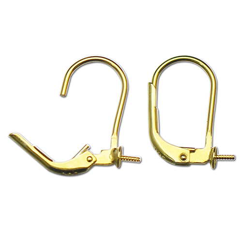 925 Sterling Silver Bead Pearl Cap Lever Back Earring Hook findings Drop Style