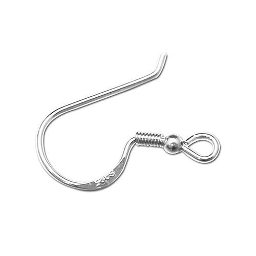 925 silver polish hook coil ear wire Silver Jewelry