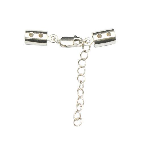 925 Sterling silve Clasp Cord End with two hole