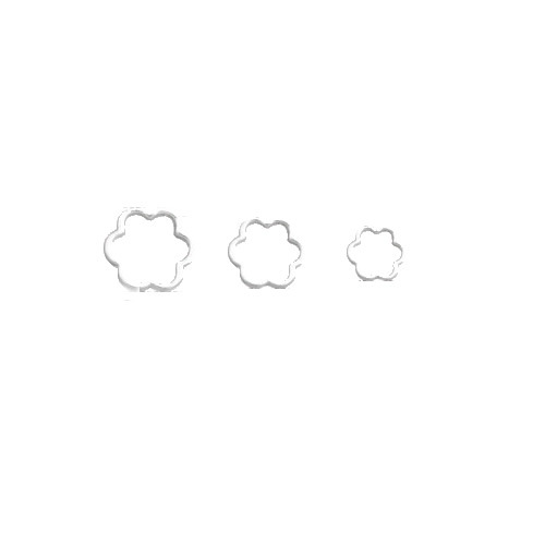 Pure silver six petals flower necklace charms