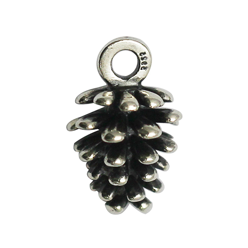 925 Sterling Silver Pine Cone Necklace Pendant