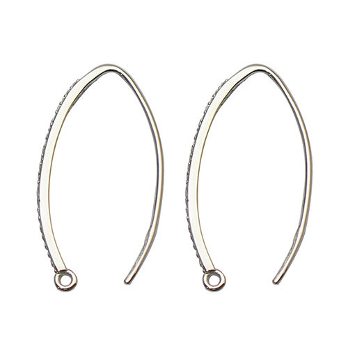 925 Sterling Silver Cz Crystal Drop Ear Wire Earwire Hook Earring
