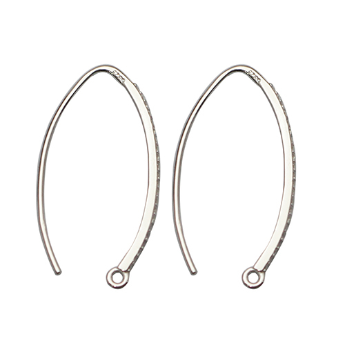 925 Sterling Silver Cz Crystal Drop Ear Wire Earwire Hook Earring