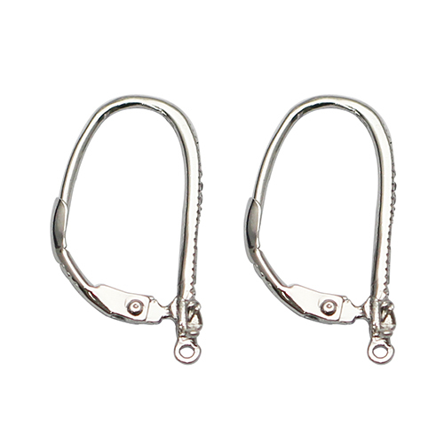 925 Sterling Silver CZ French Earring Hook Ear Wire Connector