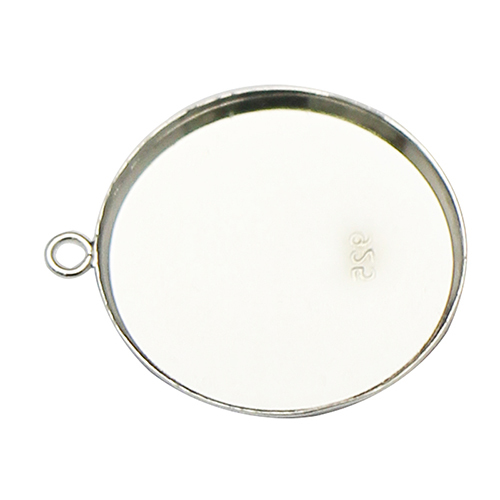 Sterling silver round bezel cups- for gluing with soldered ring