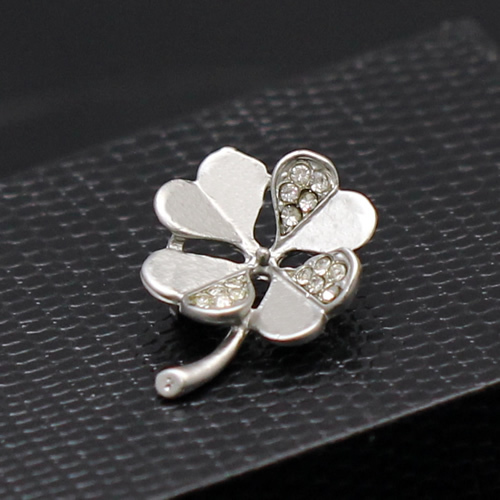 Alloy brooch clover jewelry findings wholesale delicate gift for her