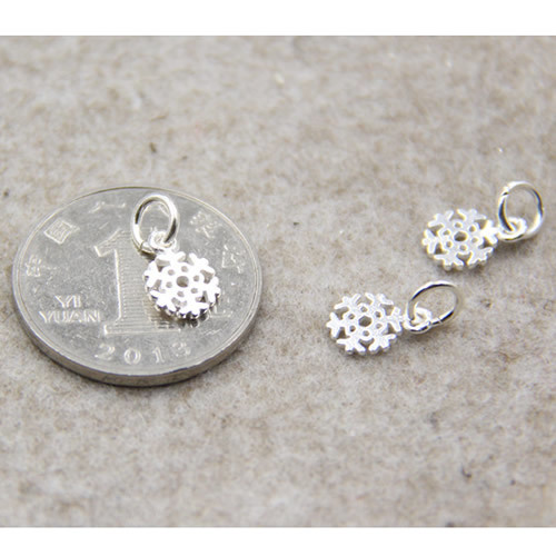 925 Sterling silver snowflake pendant for necklace bracelet jewelry wholesale