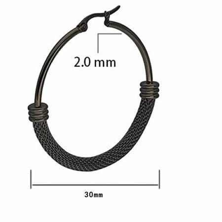 Hypoallergenic Stainless Steel Big Circle Round Hoop Loop Earrings