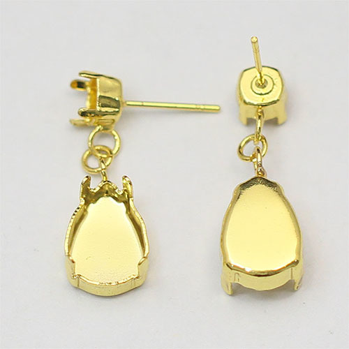 Brass Earring Pendant Trays ，Lead-Safe,Nickel-Free,