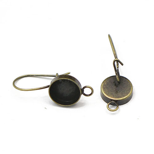 Brass Earring Pendant Trays,Lead-Safe,Nickel-Free,