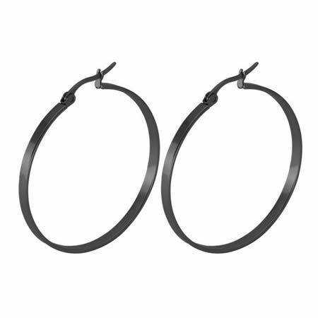 Stainless Steel 50mm Round Hoop Earring Studs