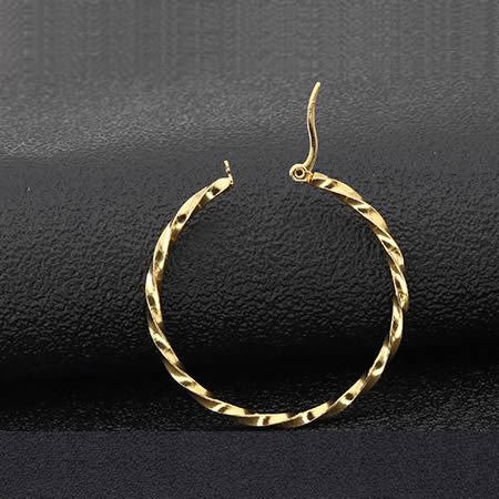 Stainless Steel Twist Hoop Earrings Set Womens Jewelry