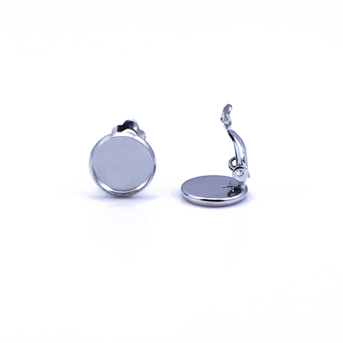 Brass Clip-On Earring Component,Base Diameter:12mm,Nickel-free,Lead-safe,