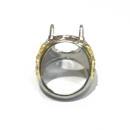 Zinc Alloy Prong Set Semi Mount Finger Ring