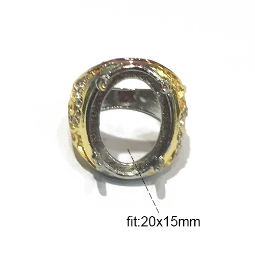 Zinc Alloy Prong Set Semi Mount Finger Ring