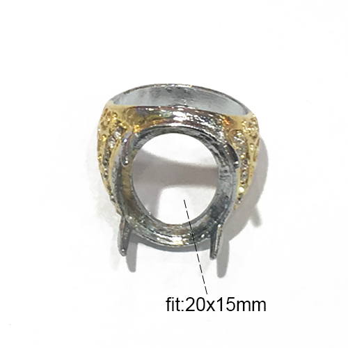 Zinc Alloy Prong Ring Setting