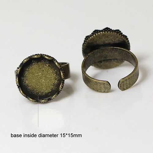 Fashion brass ring blanks  round shape