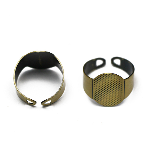 Brass pad ring base,size: 7