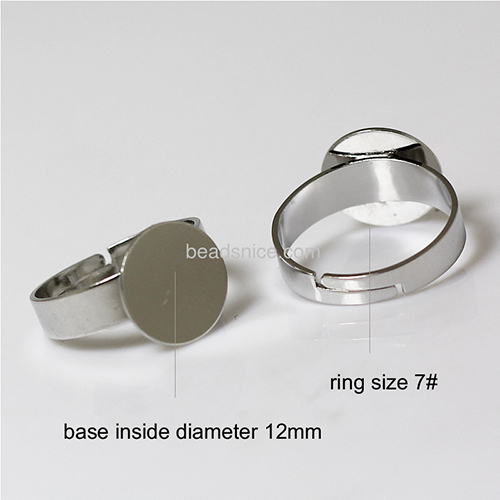 Ring base nice for jewelry making  brass size:7,round