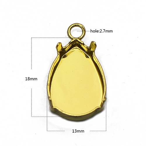 Brass pendant settings lead-safe nickel-free