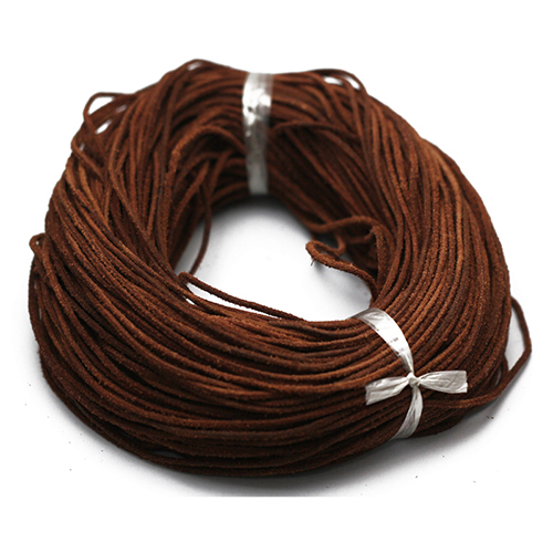 Round real leather cord