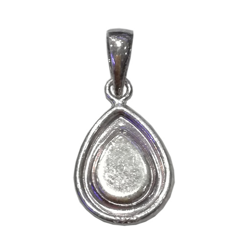 925 Sterling Silver Heart Cabochon Pendant Tray