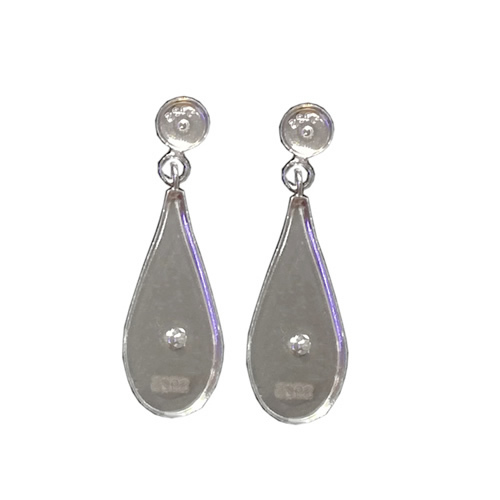 925 Sterling Silver Double Cup Ear Stud