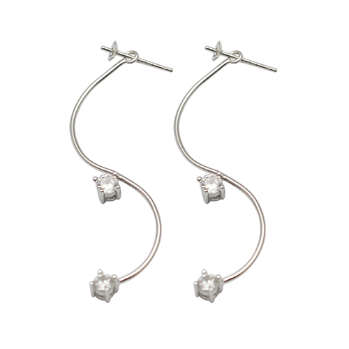 925 Sterling Silver Mini Geometric Minimalist Delicate Ear Stud Bar Earrings Women Gift