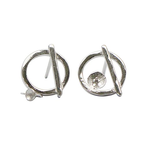 925 Sterling Silver Lady fashion Pearl Bezel rings