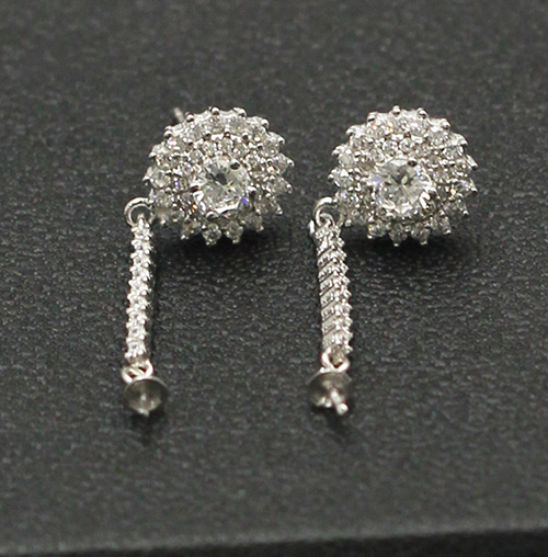 925 sterling silver earrings fashion zircon love stud earrings