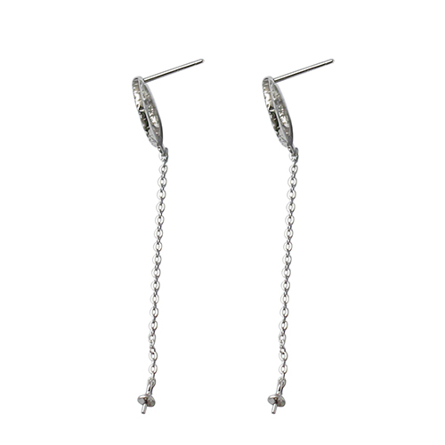 925 Sterling Silver Earings Fashion Zircon love Star dangle earrings
