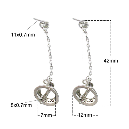 Pearl Bail Threader 925 Sterling Silver Earring