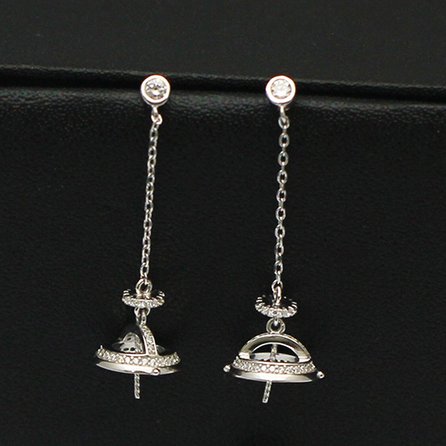 Pearl Bail Threader 925 Sterling Silver Earring