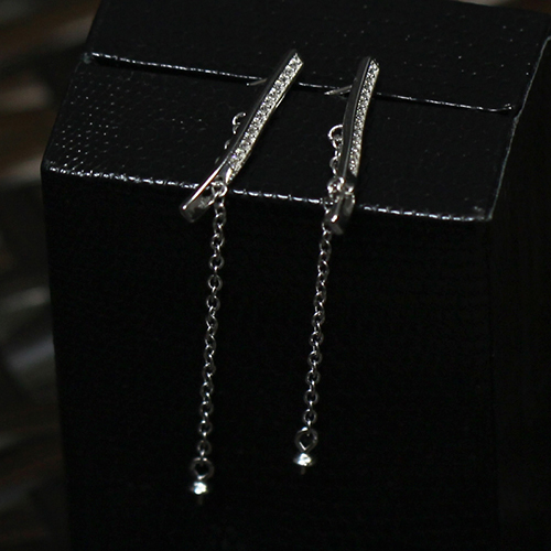 925 Sterling Silver Thread Through Stud Earrings