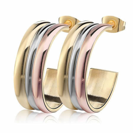 Simple Fashion Stainless Steel Earrings for Men