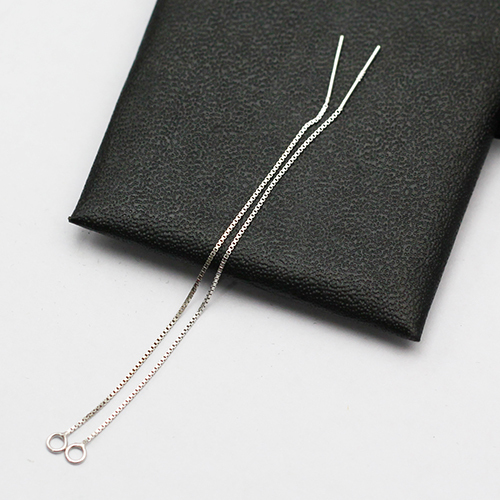 925 Sterling Silver Ear Thread Simple Style with little circle
