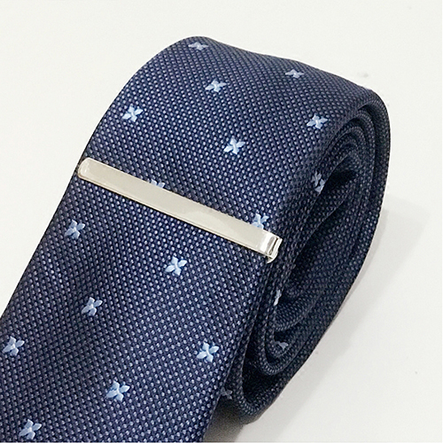 925 sterling Silver Tie Clip Chrome Simple Necktie Bar Clasp Practical Plain Pins