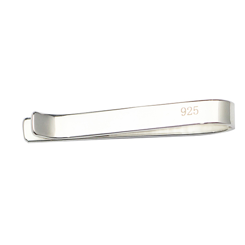 925 sterling Silver Tie Clips Claps Bar Pin For Skinny Tie