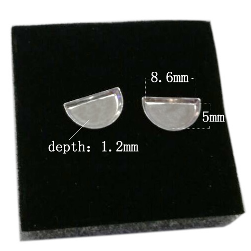 925 Sterling Silver semicircle Base Earring Post