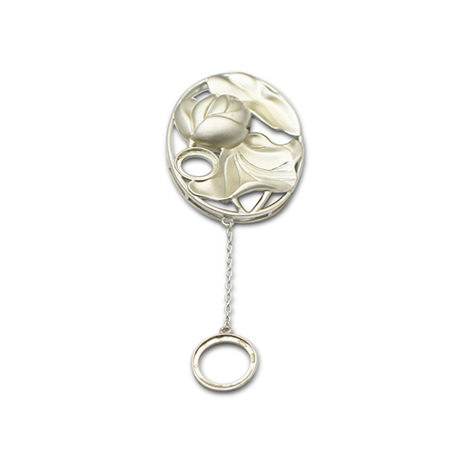925 Sterling silver lotus brooch setting jewelry findings nickel free