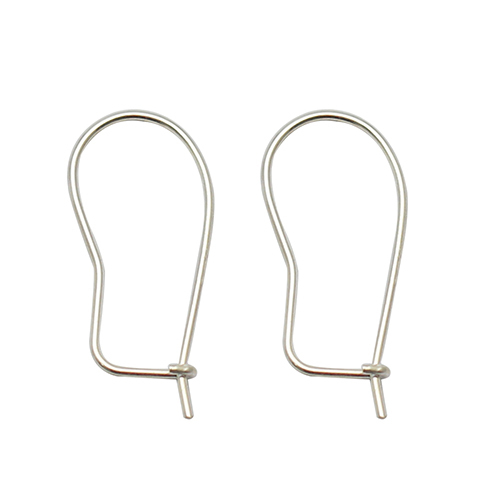 Sterling silver kidney wire earring with partial loop