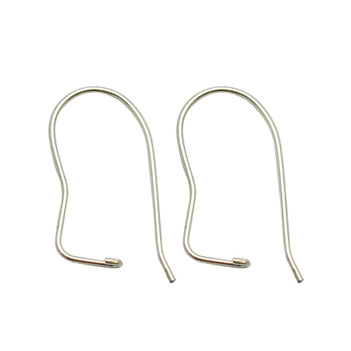 Sterling silver kidney wire earring with partial loop