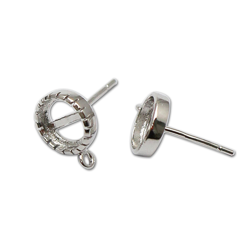 925 Sterling silver stud earring blanks base daily wear women settings wholesale vintage jewelry accessory