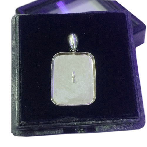 925 Sterling Silver Pendant Tray With Bead Pin